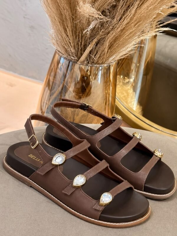 Papete Couro BF Cappuccino Pedras
